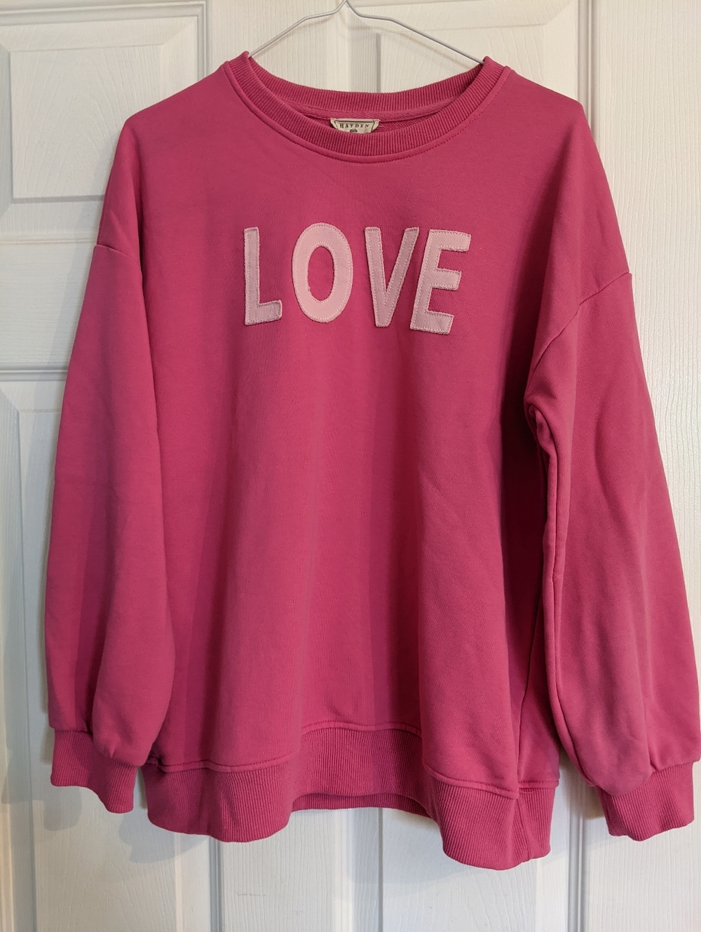 Cotton LOVE Pink Girls Crewneck Sweatshirt